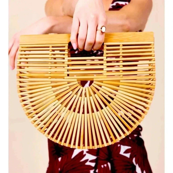 Unbranded Handbags - Bamboo Curved Top Handle Purse